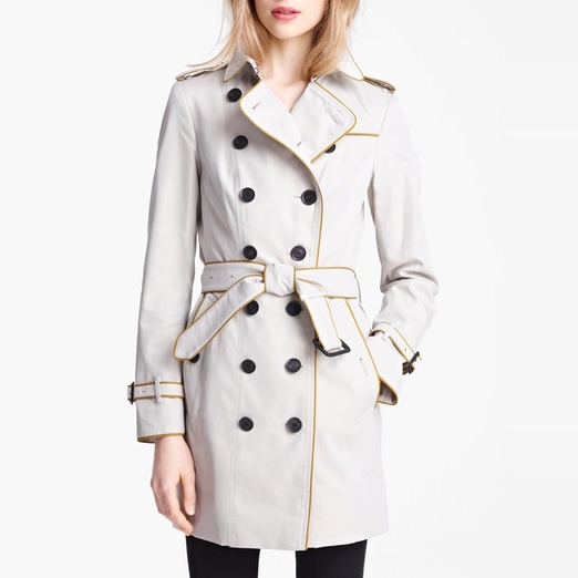 Mackage Lilith Leather-Trim Trench Coat | Rank & Style