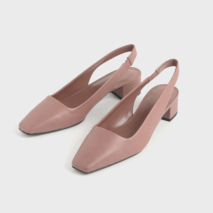 the square toe slingback