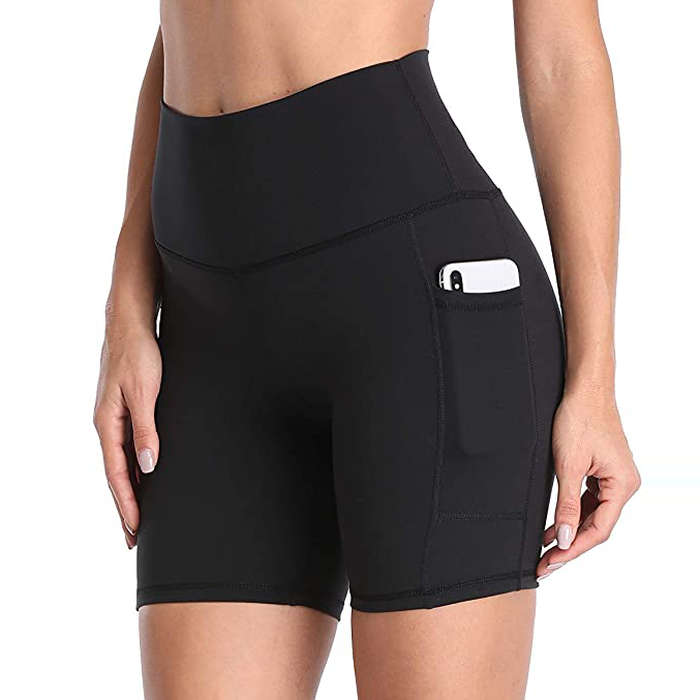 womens long biker shorts