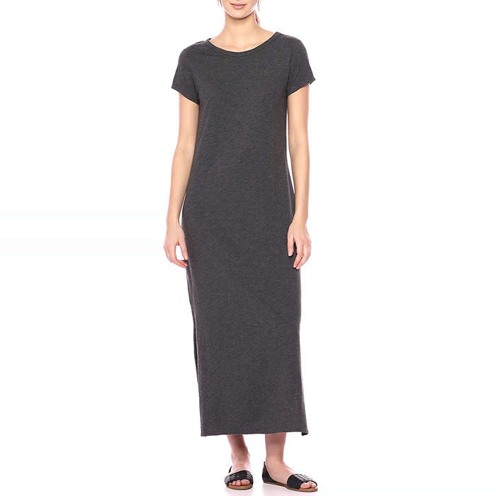 cotton maxi dress short sleeve