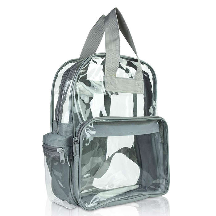 clear name brand backpacks