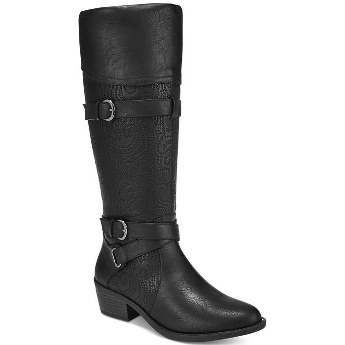 wide calf knee high leather boots uk