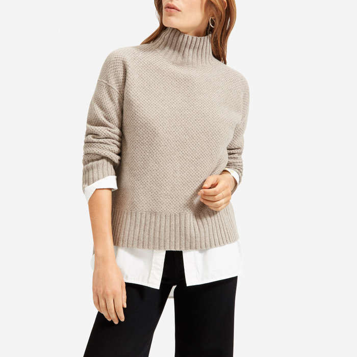 everlane cotton mockneck