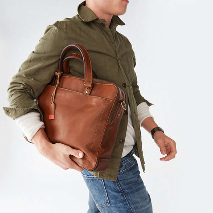 fossil defender double zip workbag