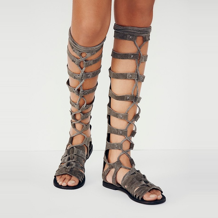 Hazels Star Quad Straps Gladiator Sandal with Back Zip Closure and ...