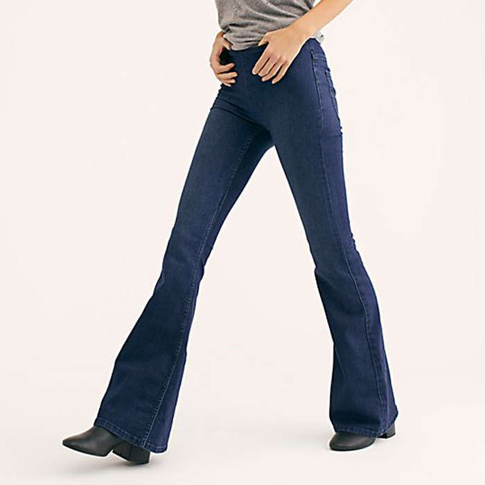 pull on flare jeggings