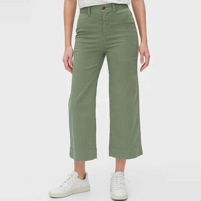 gap pull on crop trousers