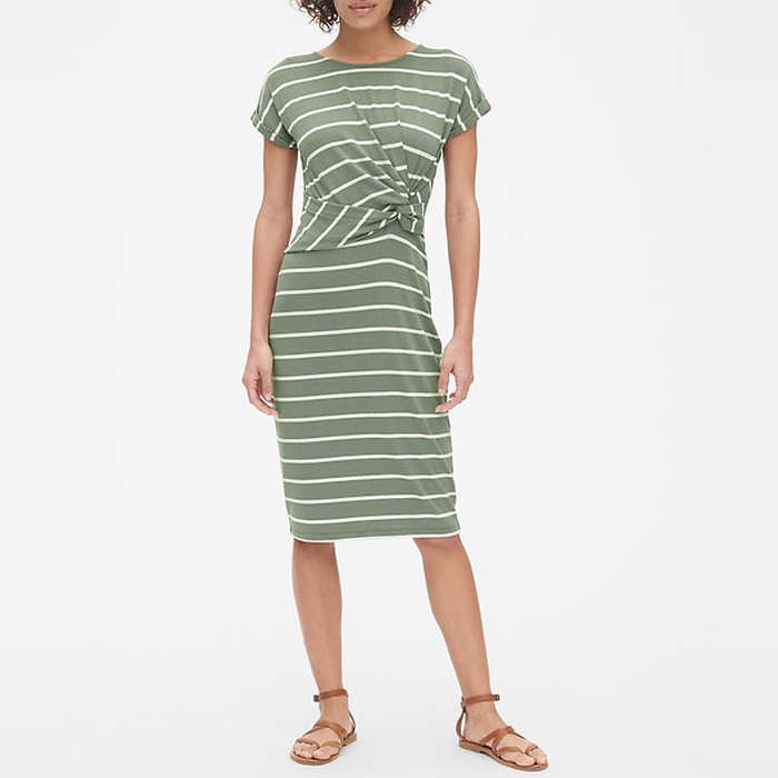 gap midi cap sleeve dress