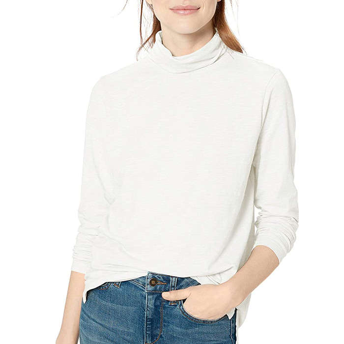 thin white turtleneck