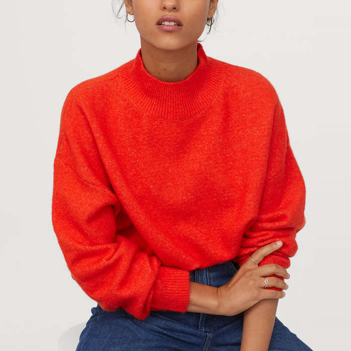 mock neck sweater