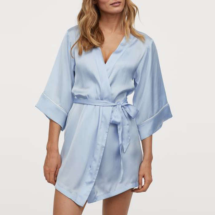 silk morning robe