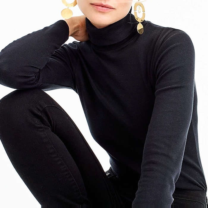 form fitting turtleneck