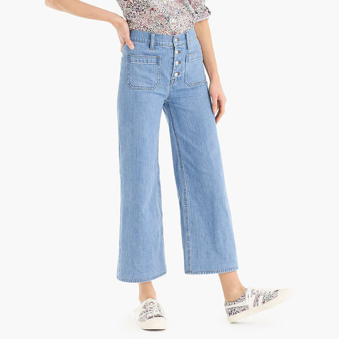 jeans with lots of buttons