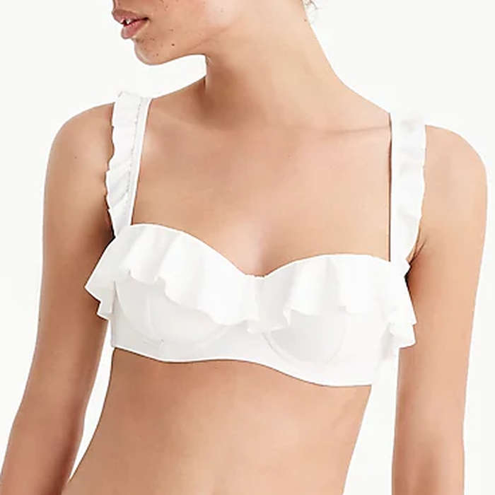 ruffle bikini top with underwire