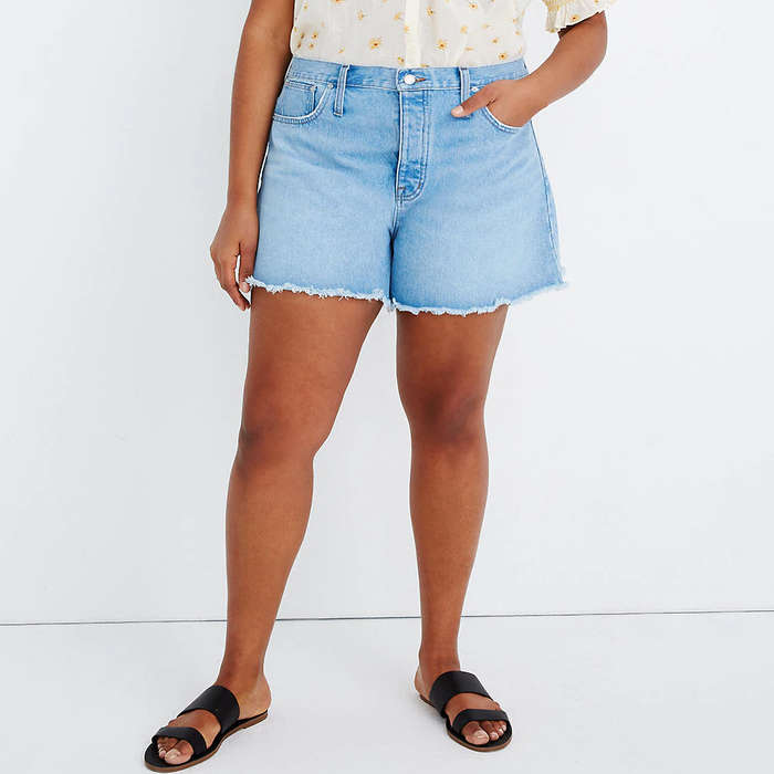 relaxed jean shorts