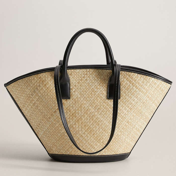 mango round straw bag