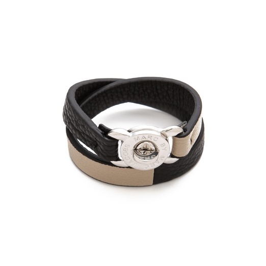 Michael Kors Leather & Link Double Wrap Bracelet | Rank & Style