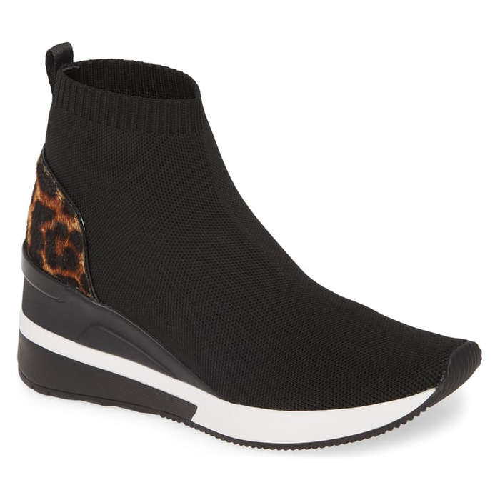 knit high top sneakers womens