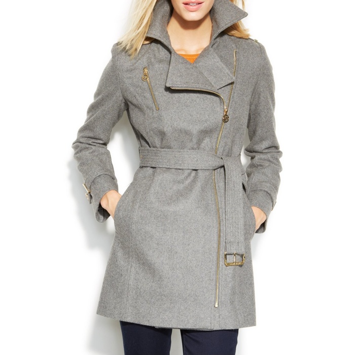 michael kors belted wool coat