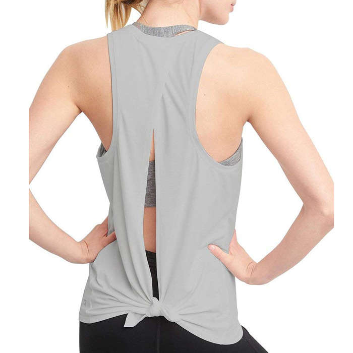 Mippo Open Back Tie Back Workout Tank