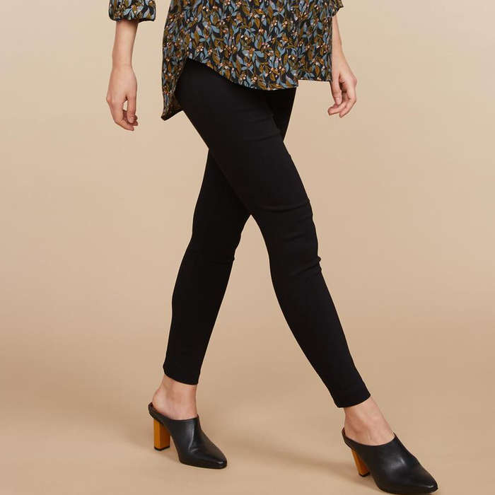 black skinny maternity work pants