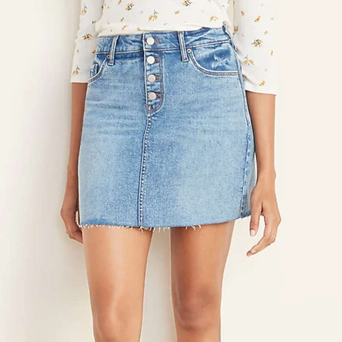 white jean skirt target
