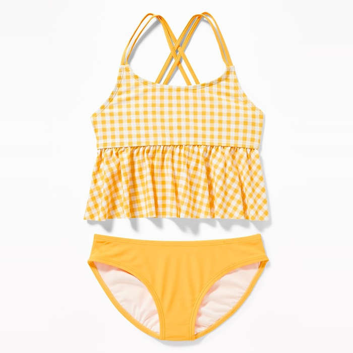 old navy gingham bathing suit