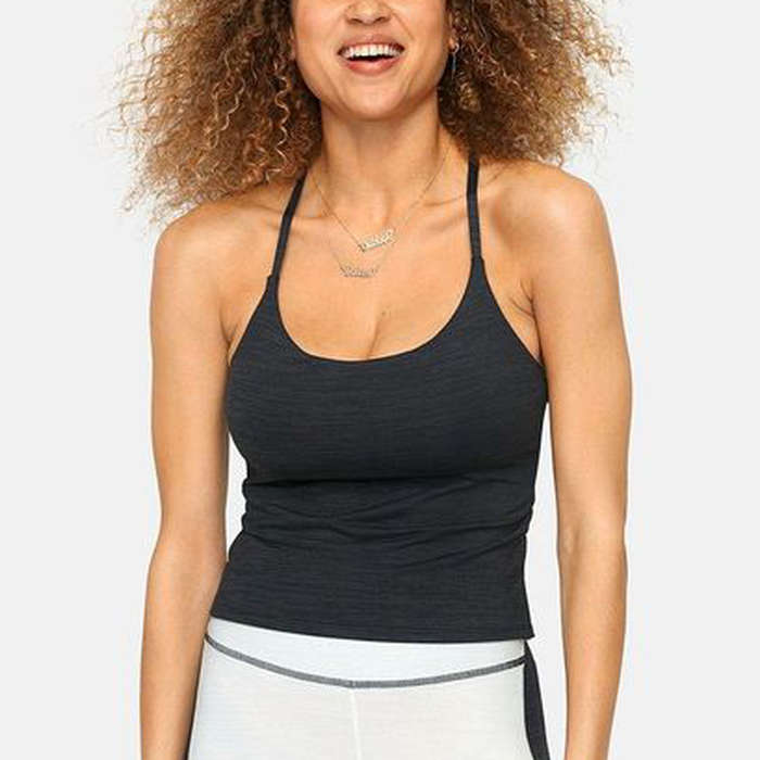 plus size workout tank with built in bra