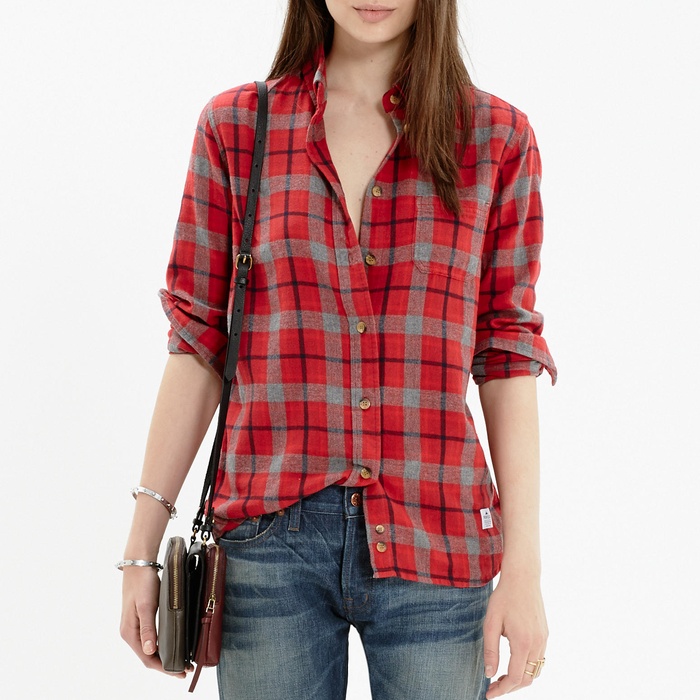 J.Crew Boyfriend Flannel Shirt In Bluegrass Plaid | Rank & Style