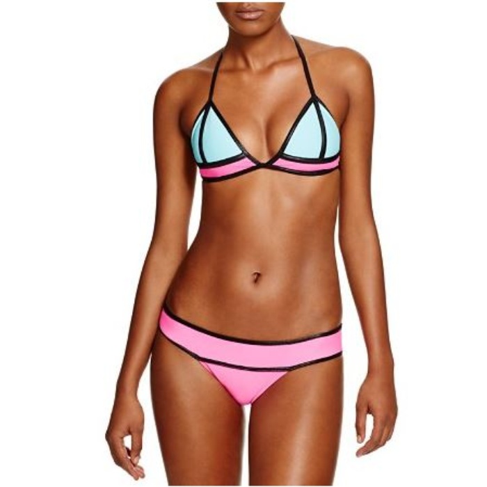 triangl color block bikini