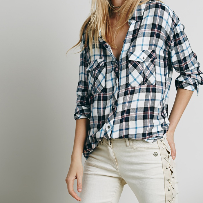 J.Crew Boyfriend Flannel Shirt In Bluegrass Plaid | Rank & Style