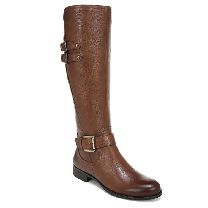 wide calf boots real leather