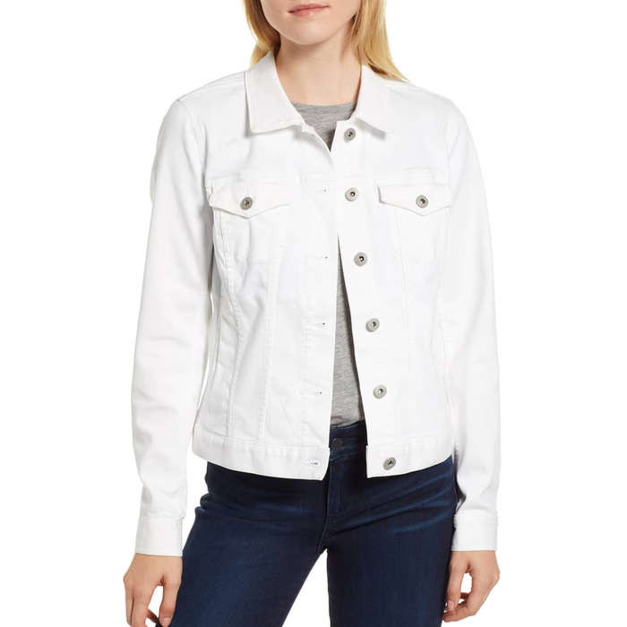 best white jean jacket