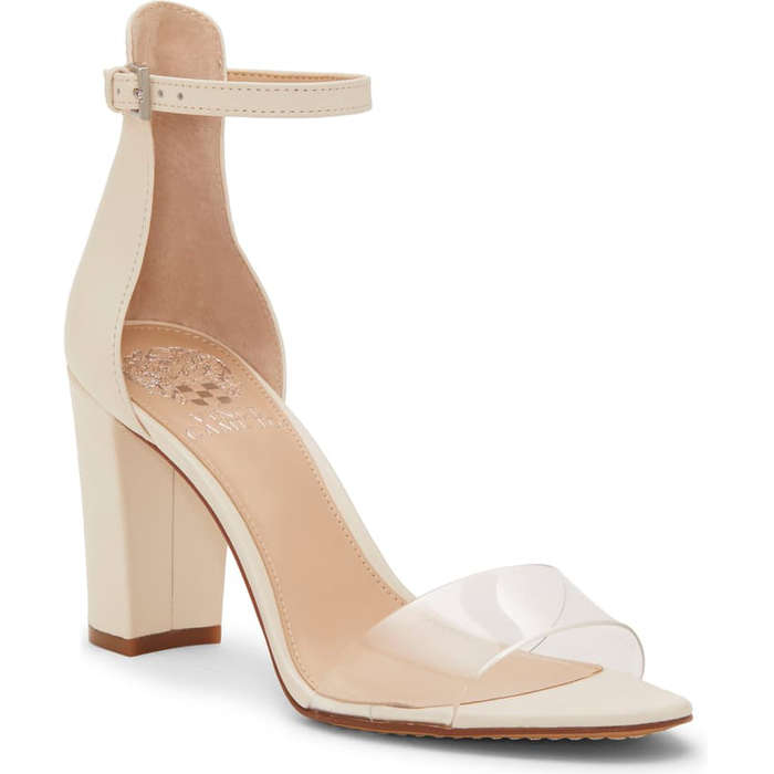 vince camuto clear strap heels