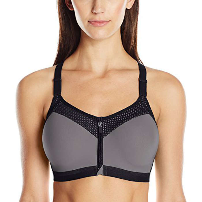 nike front zip sports bra