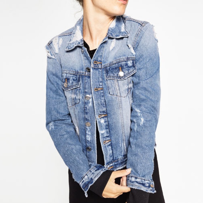  Zara  Distressed Denim  Jacket  Rank Style