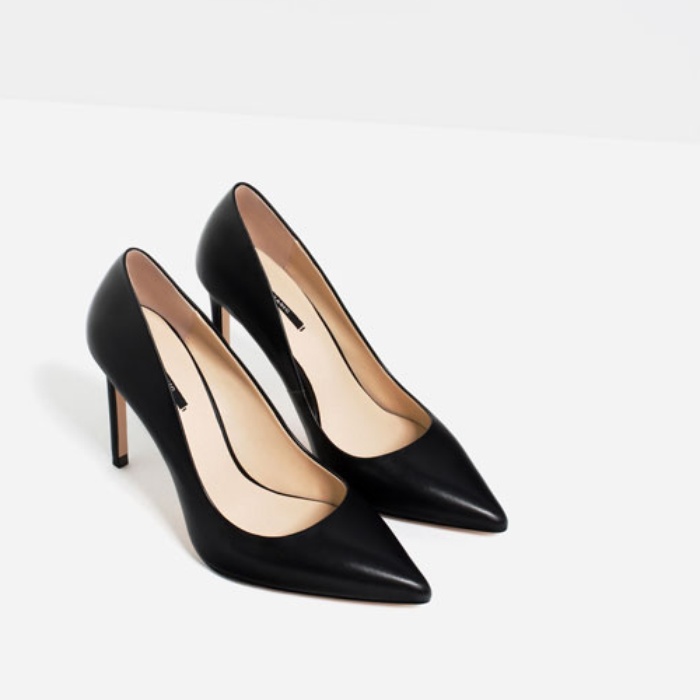 zara black high heels